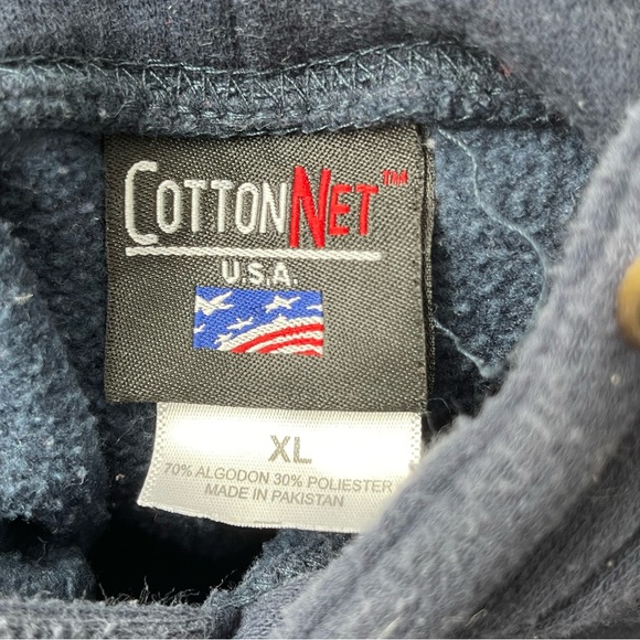 Cotton Net Cape Cod Massachusetts Navy Blue Pullover Hoodie Size XL - Picture 3 of 3